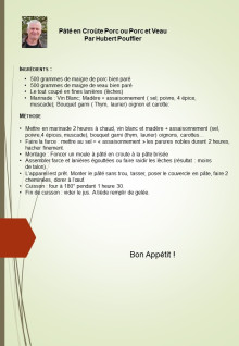 VACV Recette paté en croute Porc